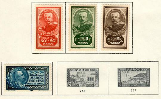 FRENCH MOROCCO 1935 Marsall Lyautey Memorial Fund. Set of 4. - 56051 - Mint