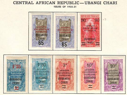UBANGI-SHARI 1925 Surcharges. Set of 8. - 56081 - Mint