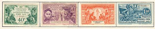 UBANGI-SHARI 1931 International Colonial Exhibition. Set of 4. - 56083 - Mint