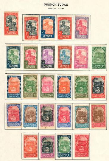 FRENCH SUDAN 1931 Definitives. 37 values of the set of 41. Mostly mint. - 56085 - Mint
