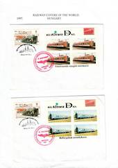 HUNGARY 1997 Mav Adtranz. Two covers with cinderella Miniature sheets. Quite stunning. - 56309 - PostalHist