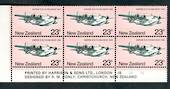 NEW ZEALAND 1974 Aeroplanes 23c Flying Boat. Plate Block 1B 1B 1B 1B. - 56316 - UHM