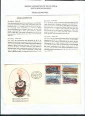 SOUTH AFRICA 1983 Steam Locomotives. Set of 4 on first day cover.    - 56328
