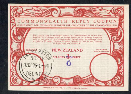 NEW ZEALAND 1975 Commonwealth Reply Coupon 6d. - 56550 -