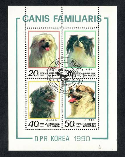 NORTH KOREA 1990 Dogs. Sheetlet of 4. - 56720 - CTO