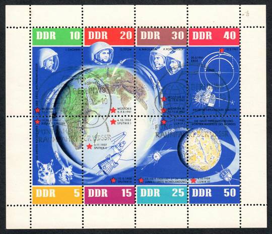 EAST GERMANY 1962 Five Years of Russian Space Flights. Miniature sheet. - 57001 - FU