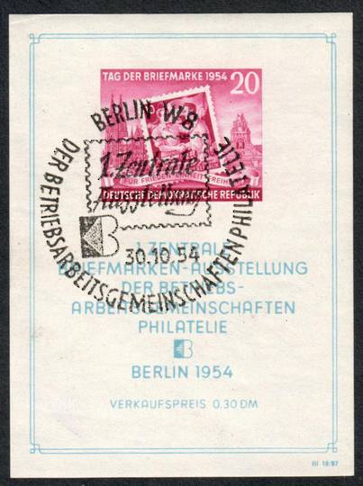 EAST GERMANY 1954 Stamp Day. Miniature sheet. - 57004 - FU