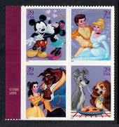 USA 2006 Disney Cartoon Characters. Self Adhesive. Block of 4. - 58103 - UHM
