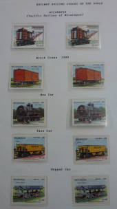 NICARAGUA 1983 Railway Rolling Industrial Stocks. Written up page from collection. - 58608 - Collection
