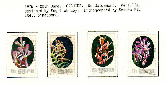 SINGAPORE 1976 Orchids. Set of 4. - 59504 - VFU