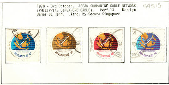 SINGAPORE 1978 Submarine Cable. Set of 4. - 59515 - VFU