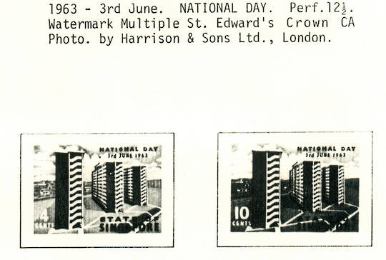 SINGAPORE 1963 National Day. Set of 2. - 59527 - VFU