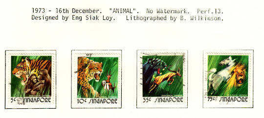 SINGAPORE 1973 Singapore Zoo. Set of 4. - 59681 - VFU