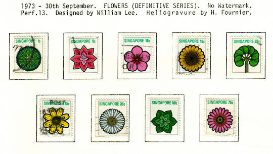 SINGAPORE 1973 Definitives. Set of 13. - 59684 - VFU