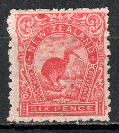 NEW ZEALAND 1898 Pictorial 6d Red Kiwi. - 60 - LHM