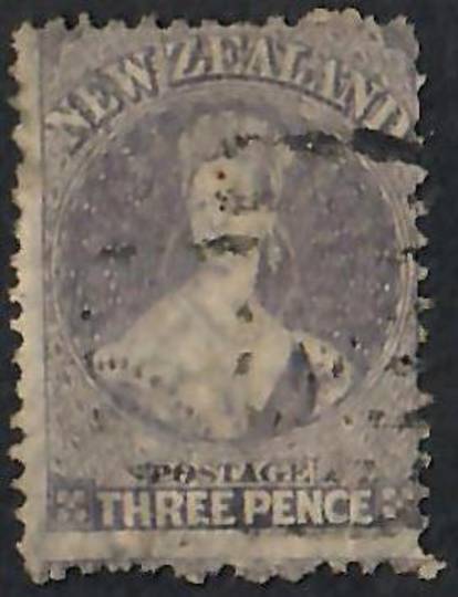 NEW ZEALAND 1862 Full Face Queen 3d Lilac. Perf 12½. No faults but untidy. - 60041 - Used
