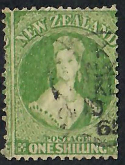 NEW ZEALAND 1862 Full Face Queen 1/- Green. Perf 12½. ACS $300.00. - 60073 - VFU