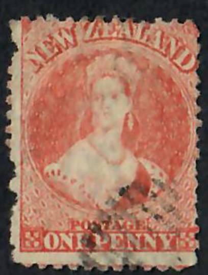 NEW ZEALAND 1862 Full Face Queen 1d Orange. Perf 12½. Very nice copy. CP $150 - 60090 - FU