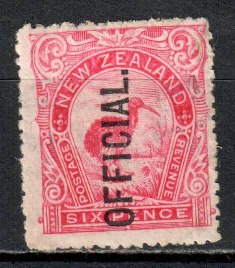 NEW ZEALAND 1898 Pictorial Official 6d Red. - 63 - LHM