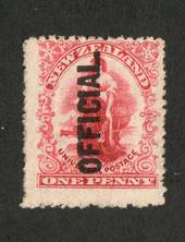 NEW ZEALAND 1901 1d Universal Official. Upright shading on the Globe. - 65 - UHM