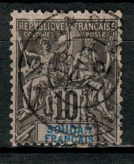 FRENCH SUDAN 1894 Definitive 10c Black on lilac. - 654 - Used