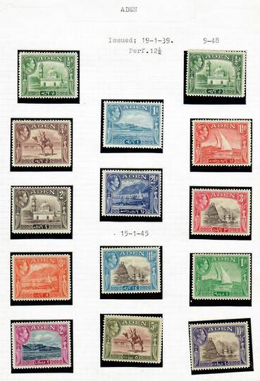 ANTIGUA 1938 Geo 6th Definitives. Set of 18. Includes 99a 100a 100b 101a 105a 105ab 106a. - 69002 - LHM