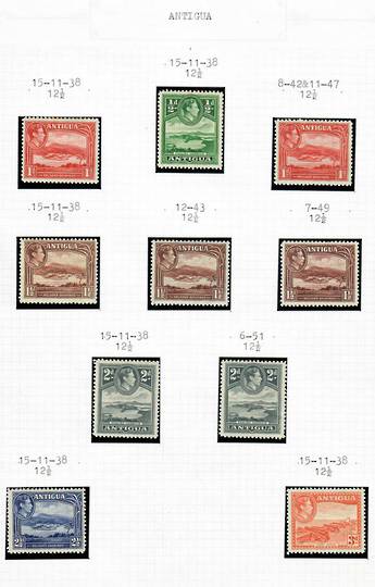 ASCENSION 1938 Geo 6th Definitives. Set of 32. Includes all perf and colour varieties. - 69003 - LHM