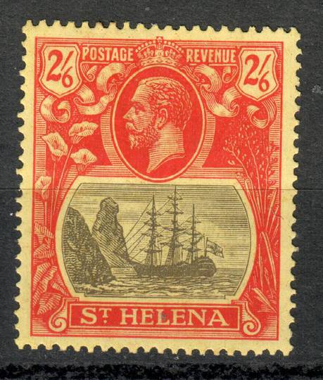 ST HELENA 1922 Geo 5th Definitive 2/6 Grey and red on Yellow. Very lightly hinged. - 6956 - LHM