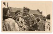 Real Photograph of Captain Parker USA fleet) saluting (hongi) a Maori Girl at Rotorua. - 69653 - Photograph