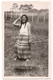 Real Photograph by Nash of Maori Girl. - 69674 - Postcard