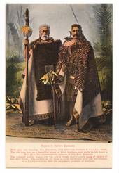 Coloured Postcard of Maoris in Native Costume. - 69698 - Postcard