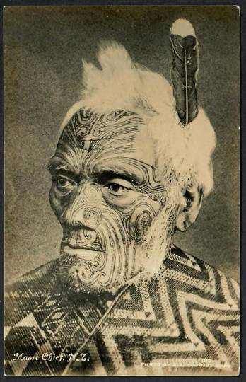 MAORI CHIEF. Real Photograph published by Tanner of a painting. 1925 Wembly. - 69706 - Postcard