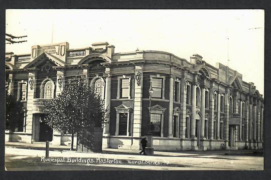 Real Photograph of Municipal Buildings Masterton. - 69826 - Postcard