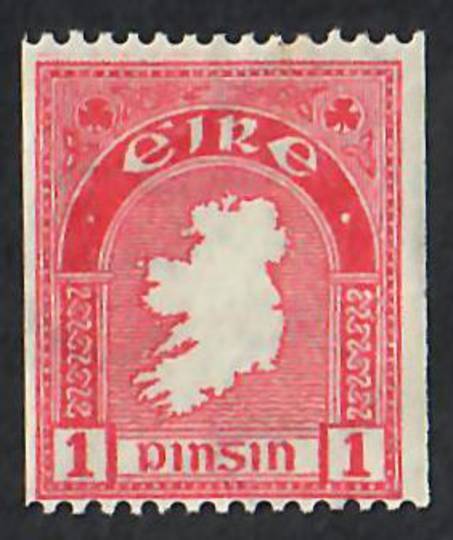 IRELAND 1940 Definitive 1d Carmine from coils. Perf 14 x imperf. - 70001 - Mint