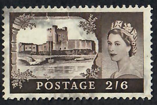 GREAT BRITAIN 1955 Elizabeth 2nd Definitives High Value Castles. De La Rue printing. - 70010 - Used