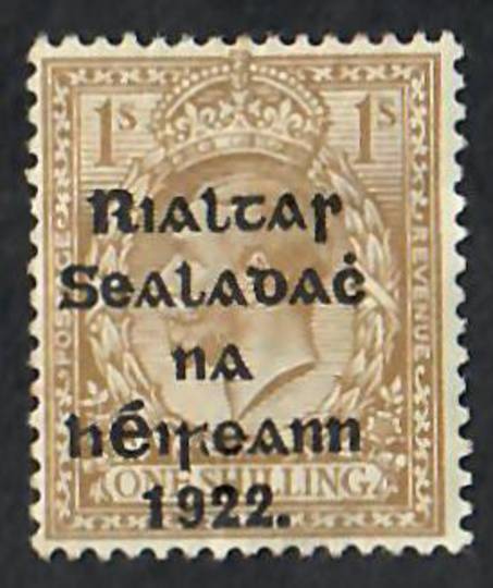 IRELAND 1922 Definitive 1/- Bistre-Brown. Hinge remains. - 70019 - Mint