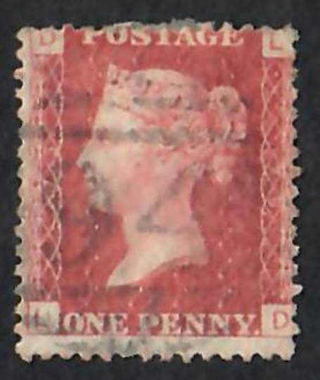 GREAT BRITAIN 1858 1d Red. Plate 73. Letters KTTK. Heavy cancel. - 70073 - Used