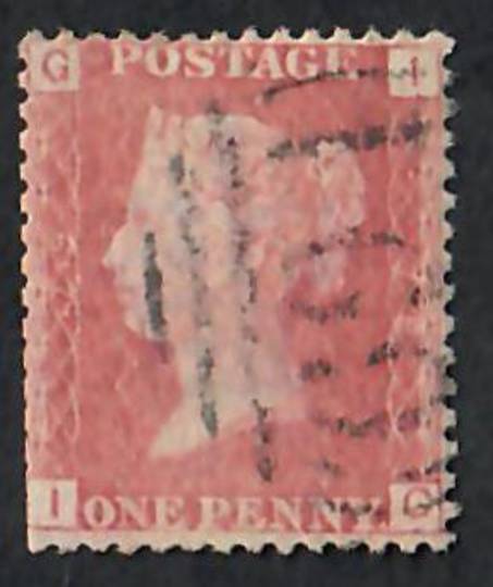 GREAT BRITAIN 1858 1d Red. Plate 79. Letters GIIG. - 70079 - Used