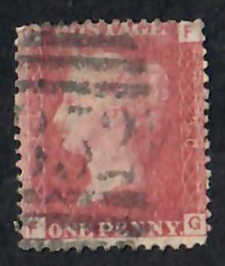 GREAT BRITAIN 1858 1d Red. Plate 80. Letters GFFG. - 70080 - Used