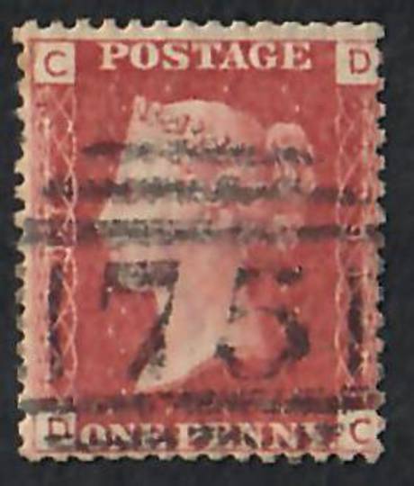GREAT BRITAIN 1858 1d Red. Plate  91. Letters CDDC. - 70091 - Used