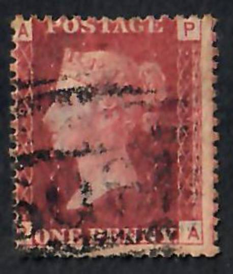 GREAT BRITAIN 1858 1d Red. Plate  99. Letters APPA Heavy cancel. - 70099 - Used
