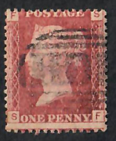 GREAT BRITAIN 1858 1d Red. Plate  101. Letters FSSF. - 70101 - Used