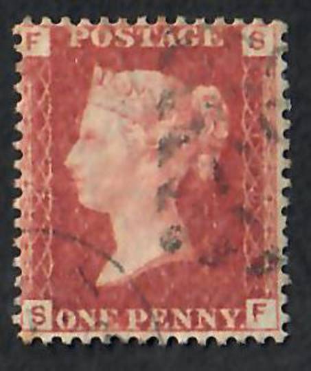 GREAT BRITAIN 1858 1d Red. Plate 110. Letters FSSF. - 70110 - VFU