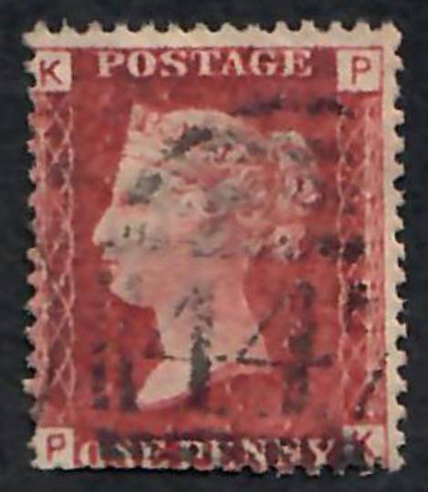 GREAT BRITAIN 1858 1d Red. Plate 113. Letters KPPK. Postmark 144 in oval - 70113 - Used