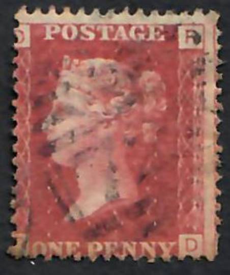 GREAT BRITAIN 1858 1d Red. Plate 114. Letters DPPD. Off centre. - 70114 - Used