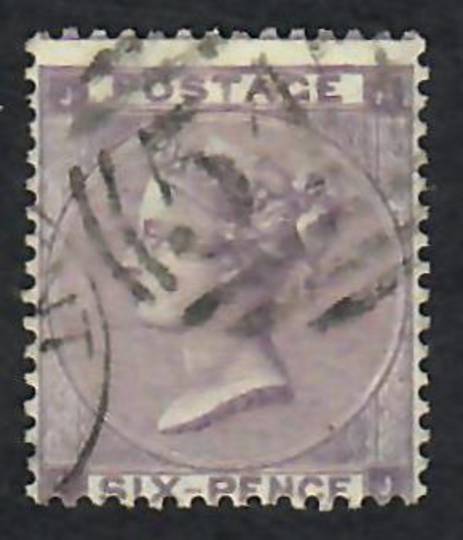 GREAT BRITAIN 1862 6d Deep Lilac. Centered to south.  Postmark reasonable 54 in bars.  Good perfs - 70126 - FU