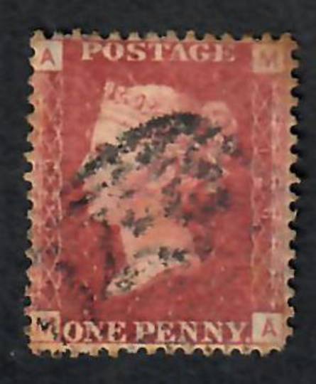 GREAT BRITAIN 1858 1d Red. Plate 129. Letters AMMA. - 70129 - Used