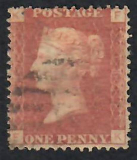 GREAT BRITAIN 1858 1d Red. Plate 137. Letters KFFK. - 70137 - Used