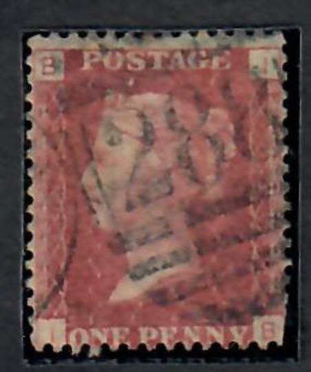 GREAT BRITAIN 1858 1d Red. Plate 140. Letters BIIB. - 70140 - Used