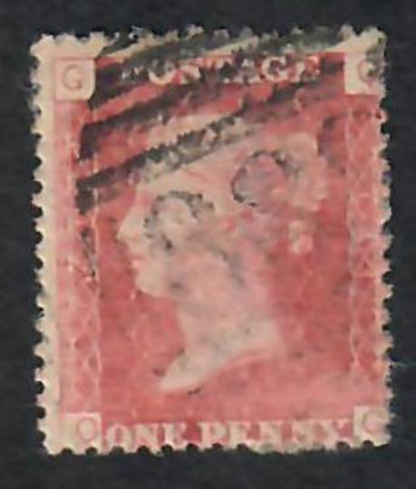 GREAT BRITAIN 1858 1d Red. Plate 143. Letters GQQG. - 70143 - Used